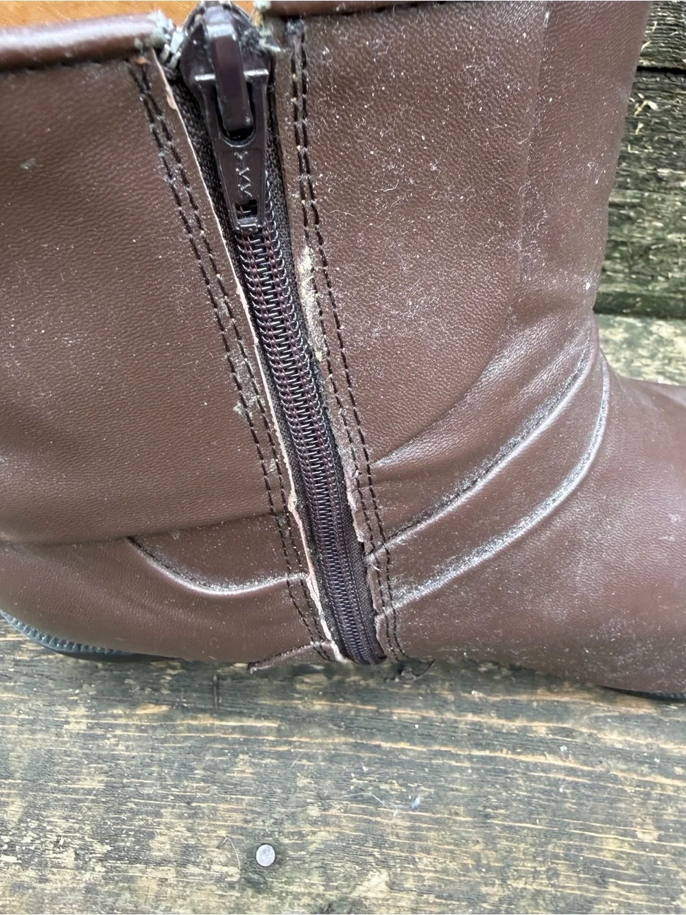 Haband Brown Executive Division Leather Ankle Boots